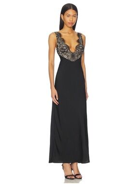 black fitted midi dress with sleeves Kate Beaded Sleeve Midi Travel Dress